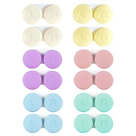 YKuzLx 12 Pack Contact Lens Case, Portable Contact Case for Travel Outdoor Home Office Dormitory and Daily Use,Colorful