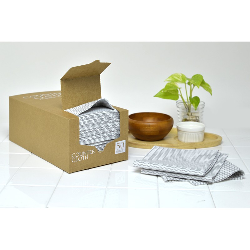 Strix Design Counter Cloth SA-164 Disposable Cleaning Cloths, Boxed, Antibacterial,
