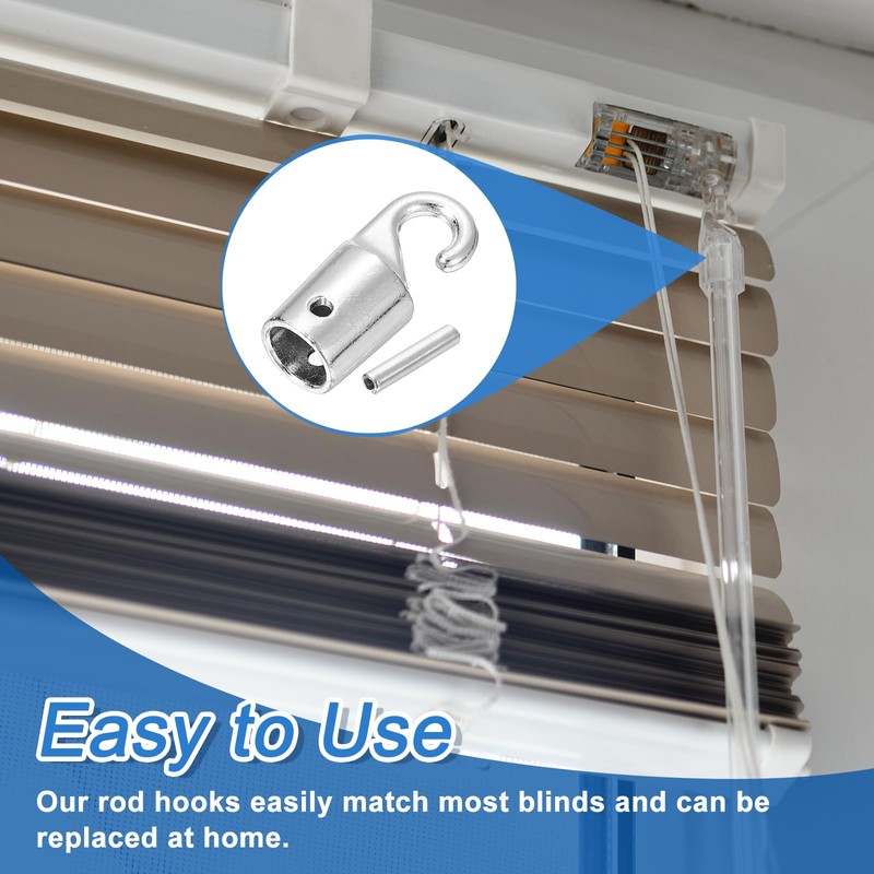 sourcing map Blind Wand Hook,6Pcs 1.1" x 0.3" - Alloy