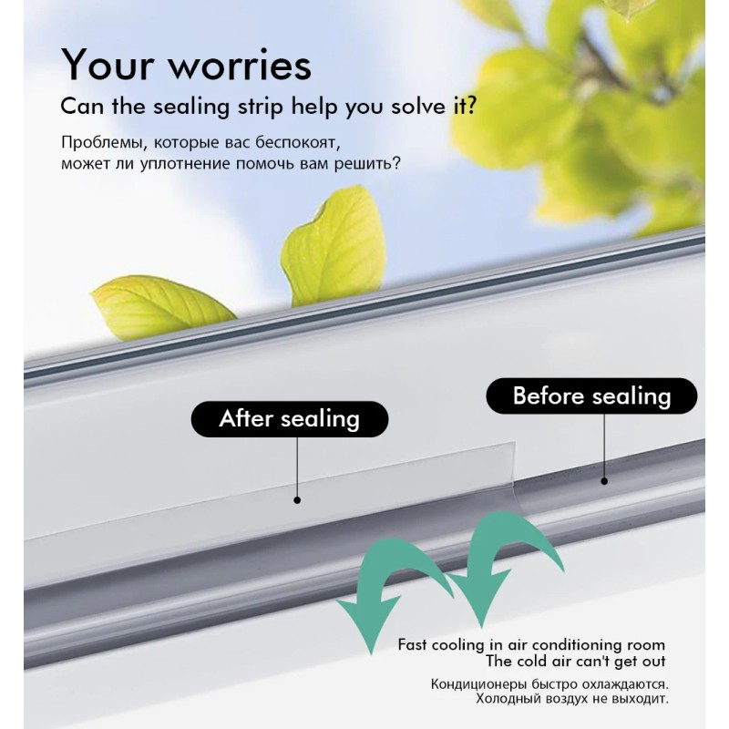 Self-Adhesive Silicone Sealing Strip for Doors and Windows – Flexible,
