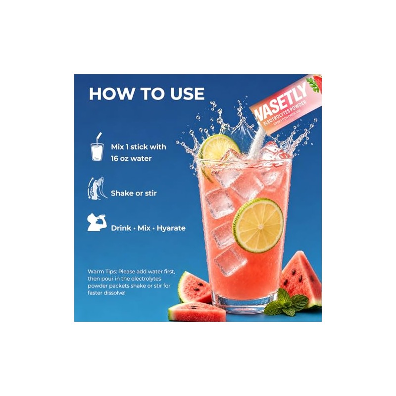 Sugar Free Electrolyte Powder Packets - Hydration Drink Mix