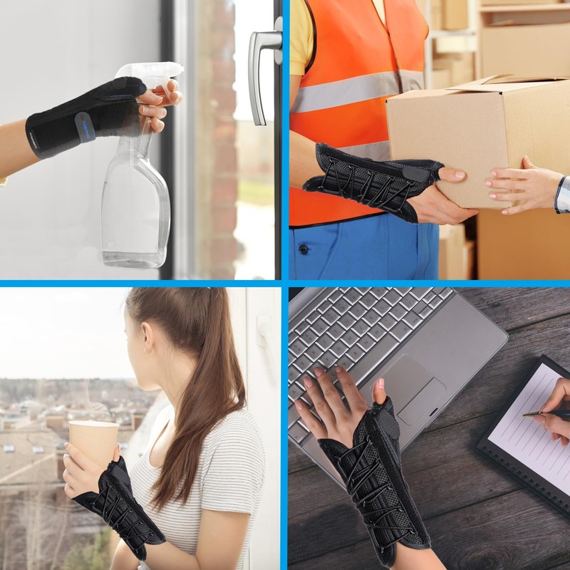 Wrist Brace with Thumb Spica Splint Support for De Quervain's
