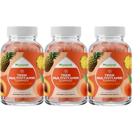 Daily Teen Gummy Vitamins - Multivitamin for Teens 12-17 Boys and Girls Daily Multivitamin Gummies for Teenagers - Essential Vitamins for Growing Teens - Support Health Growth and Development 3pk