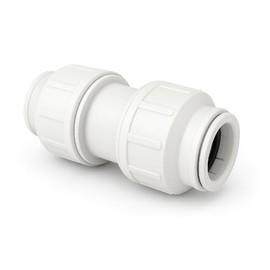 JD Brands Push Fit Straight Connector 22mm, Plastic Plumbing Fitting, Hot and Cold Water Pipe Coupler, Central Heating Connector for Copper and Plastic Pipes