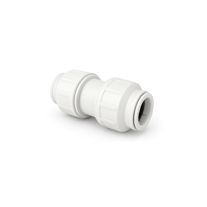 JD Brands Push Fit Straight Connector 22mm, Plastic Plumbing Fitting,