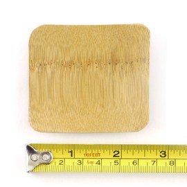 BambooMN Brand - Solid Bamboo Mini Dishes - Square, 2.4" x 2.4" - 100 pcs