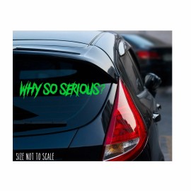 TheStickySide Why So Serious Sticker Decal - Joker Hahaha Lime Green 8"