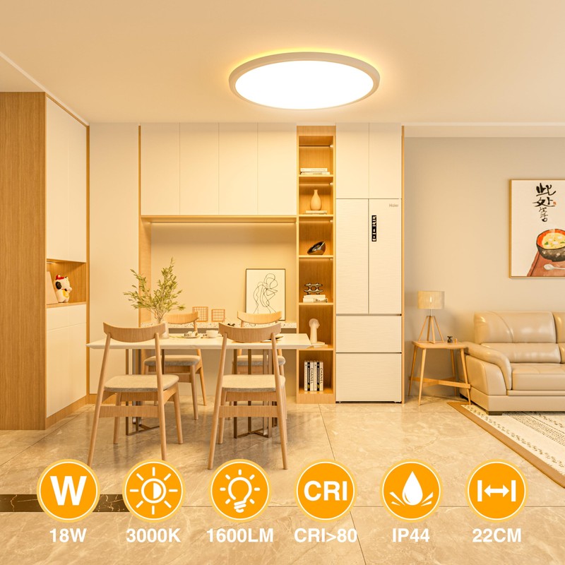 OUILA LED Ceiling Light Flat Round - Diameter 22 cm