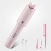 AraSyleon Cordless Curling Iron Automatic Hair Curler Rotating, Pink