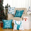 VitalCozy 6 Pcs 18 x 18 inch Christmas Throw Pillow