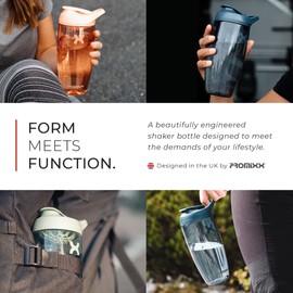 Promixx Pursuit Protein Shaker Bottle - Premium Shaker for Protein Shakes - Lifetime Durability, Leakproof, Odourless - 950ml / 32oz (Graphite Gray)