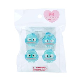 Sanrio 420964 Mini Hair Clips, Set of 4, Aurora, Hangyodon, Half Fish, HANGYODON Character