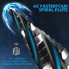 TVWVT Step Drill Bit Set, 5PCS Four Spiral Flute Step