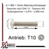 SC7380-1TX Pan Head Screws with Hexalobular Socket (ISR) - M3