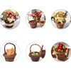 LATRAT Pack of 10 Braided Flower Basket, Fruit Basket, Cable