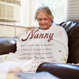ecarco Nanny Gifts - Nanny Gifts from Grandchildren - Gifts for Nanny from Grandkids - Gift for Nanny - Gifts for The Nanny - Gifts for Nanny/Grandma Sunflower Throw Blanket 60" x 50"