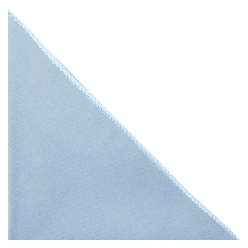 Pañuelo de bolsillo cuadrado de terciopelo azul claro de lujo