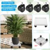 PATIKIL Square Planter Caddy with Wheels, 9.8 Inch Rolling Plant
