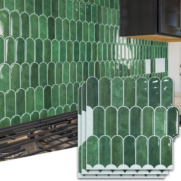 Art3d 10-Sheet Peel and Stick Backsplash Tiles, 12"x12" Vinyl Stick