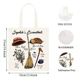 WCGXKO Calcifer Tote Bag Kawaii Anime Gift Japanese Anime Gift Movie Charact Traveling Shopping Bag (Anime So T)