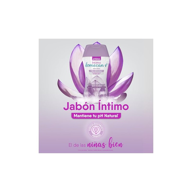 LOMECAN V Shampoo Íntimo Piel Sensible, Con Aloe Vera que