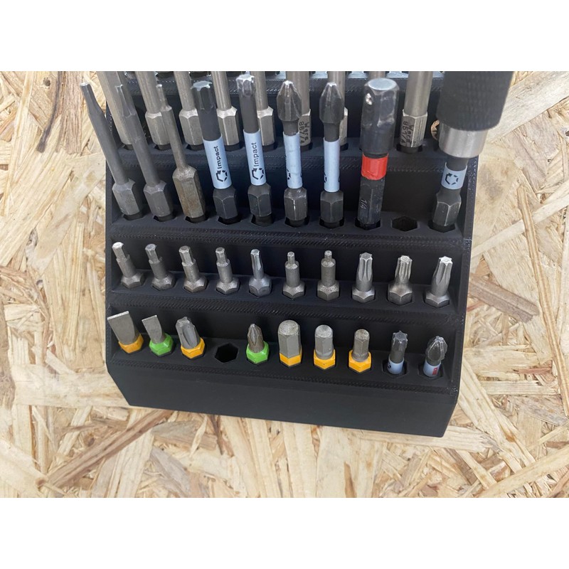 Bit Wall Mount Holder for 50 Bits Tool Wall Mounting