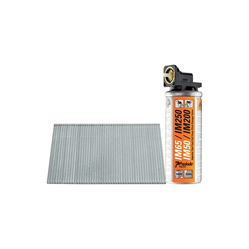 Paslode 19mm IM65 Galvanised Straight Brads 2,000 2 x Fuel