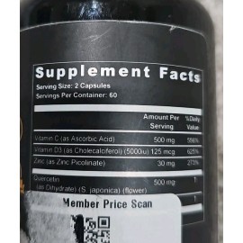 SPARTIS Quercetin 500mg with C D3 Bromelain Immune Support High Potency Quercetin ZQV...