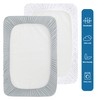 Travel Cot Sheets 95x65cm Fitted, Soft, Breathable & Easy Care,