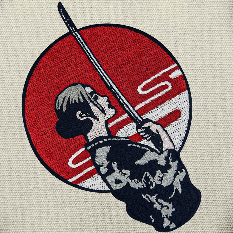Bushidou Embroidered Badge Iron on or Sew on Patch