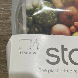 Stasher Silicone Food Grade Reusable Storage Bag - Clear (Stand-Up Mid) - 56 Oz