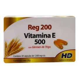 Reg 200 (vitamina-e 500) C30 Caps. 1200 Mg. Sabor Sin Sabor                                                                                           
