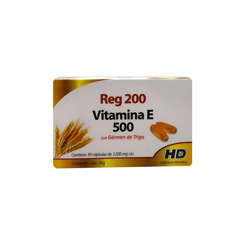 Reg 200 (vitamina-e 500) C30 Caps. 1200 Mg. Sabor Sin