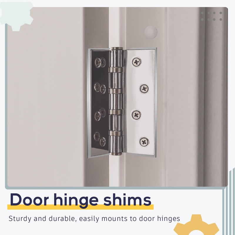 MorningRo 15 Pcs Hardware Door Hinge Shims Stainless Steel Metal