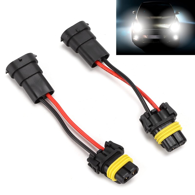 H11 Male to 9005/9006 Female Adapter Headlight Fog Light Plug
