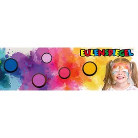 Eulenspiegel 204177 - Cat Motif Set, 4 Colours, 1 Brush, 1 Set of Instructions (English language not guaranteed), for Approx. 40 Masks, Carnival, Theme Party