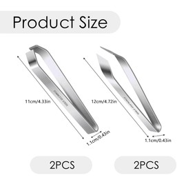 4 Pcs Fish Tweezers,Fish Bone Tweezers,Pin Bone Remover,Stainless Steel Bone Pliers,Removing Fish Bones,for Kitchen Removing Fish Bones and Pulling Out Feathers