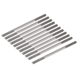 MECCANIXITY 15pcs Push Rod Connector Double End Threaded Rod 304 Stainless Steel for DIY RC Car,Boat,Car,Airplane,Helicopter Model&DIY Material,M2x30mm