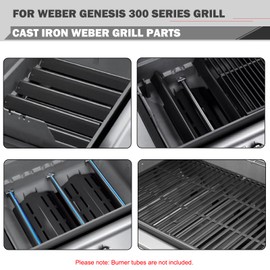 Genesis Grill Replacement Parts 7621 Flavorizer Bars Parts 7524 Grill Grates 65505 Heat Deflector Weber Genesis E-310 E-330 S-330 EP-330 S-310 Grill Parts 7620 Flavor Bars Cooking Grates Replacement