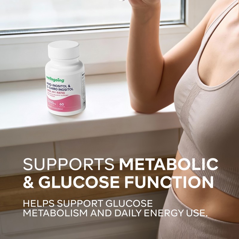 Wellsgoing Hormone Balance Capsules for Women, 40:1 Inositol Blend (Myo