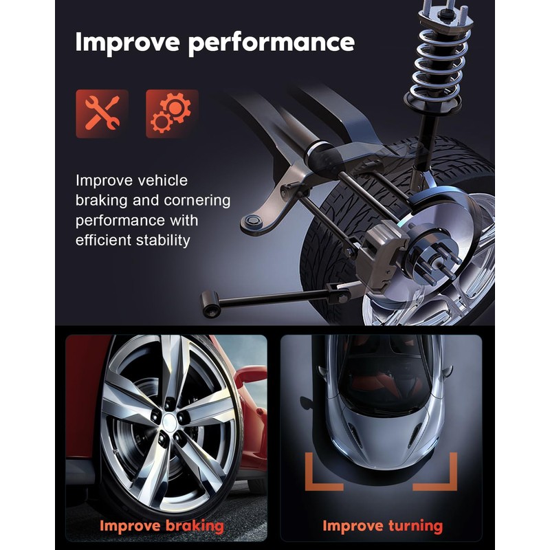 cciyu 4 x Front Rear Struts Shock Absorbers Fit for