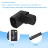 Powice IEC Socket C13 to C14 Plug, 90 Degree Downward,