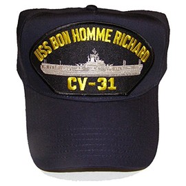 USS Bon Homme Richard CV-31 HAT - Veteran Owned Business Navy Blue