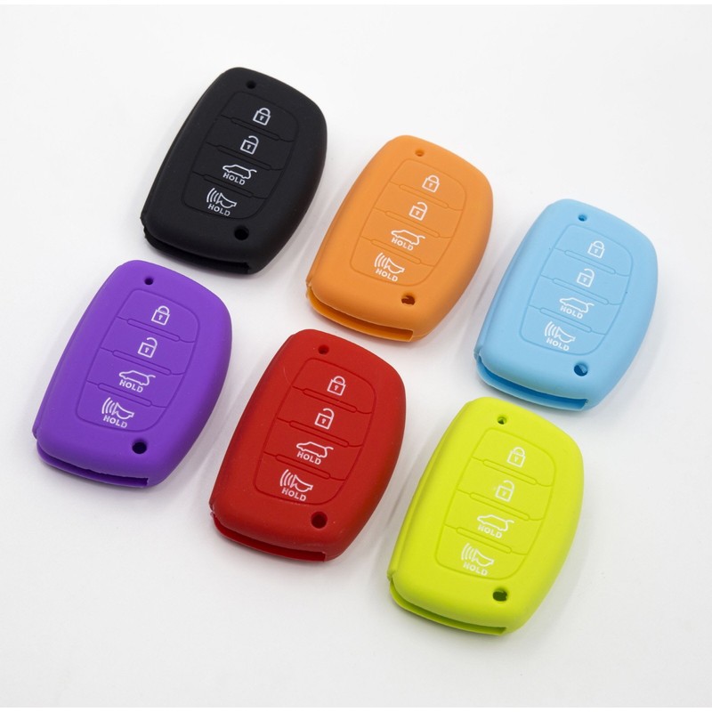 LIGHTKOREA 4 Button Remote Smart Key Chain Silicone Case Cover