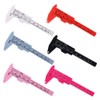 Leadigol 6PCS Eyebrow Measuring Ruler,Plastic Vernier Caliper Sliding Gauge Ruler