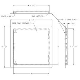Acudor PA1429 PA-3000 Plastic Access Door 14 x 29, 31" Height