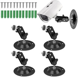 Fonyiunce Pack of 4 Camera Wall Mounts, 360° Adjustable, for Indoor and Outdoor Use, Suitable for Cameras