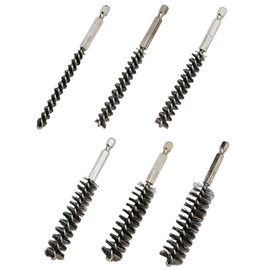 6 Sets Stainless Steel 6.35mm Head Hosel Brush Cleaning Brushes Tools Accessories (8,10,12,15,17,19mm)