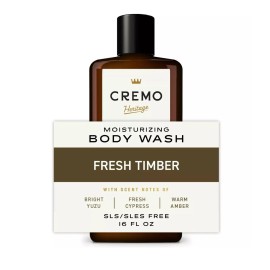 Cremo 2Pk Cremo Moisturizing Men's Body Wash, Heritage Green Fresh Timber Scent 16FlOz