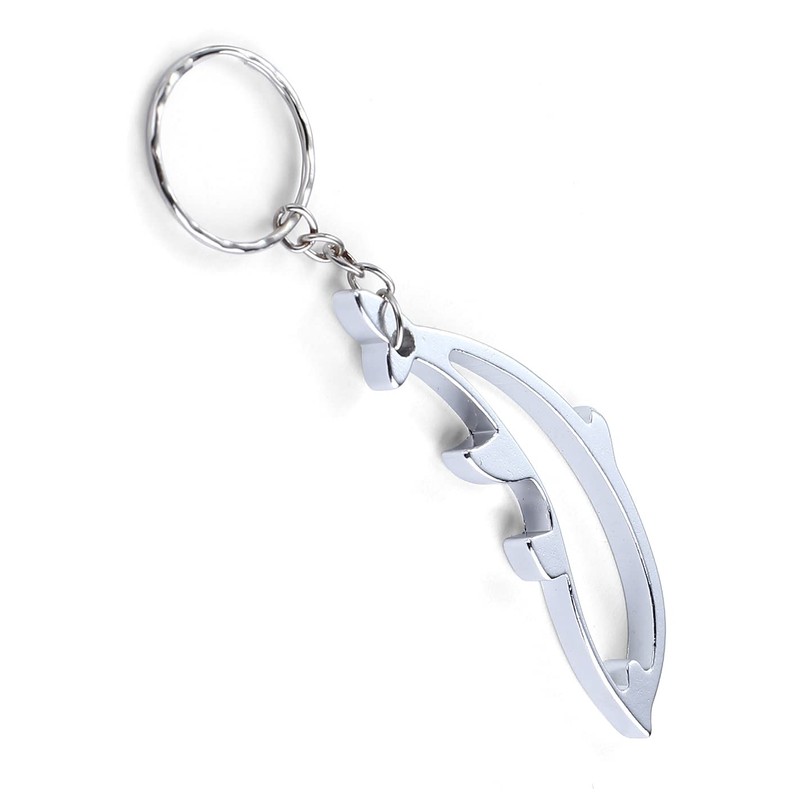 Komonee Dolphin Silver Bottle Opener Key Chain Metal Aquatic Animal